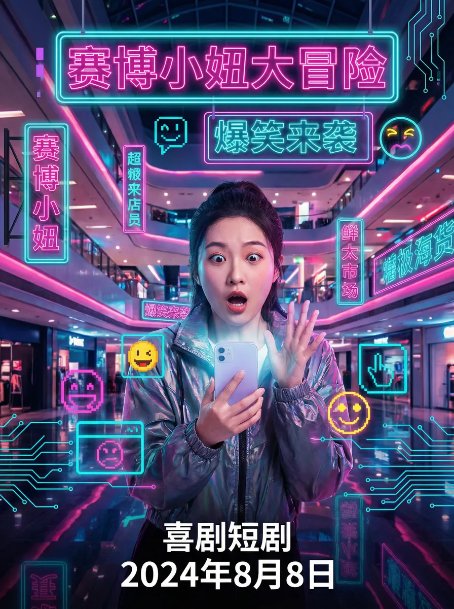 日本网站你懂我意思吧 搞笑喜剧短剧 - 赛博小妞大冒险海报